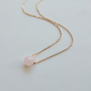 Quartz rose en COLLIER FACETTES pierre bracelet minéraux et