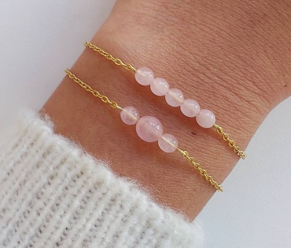 Bracelet Chaînette Or Jaune Avec Améthyste - Neuf Avec étiquettes - Cadeau Pour Elle