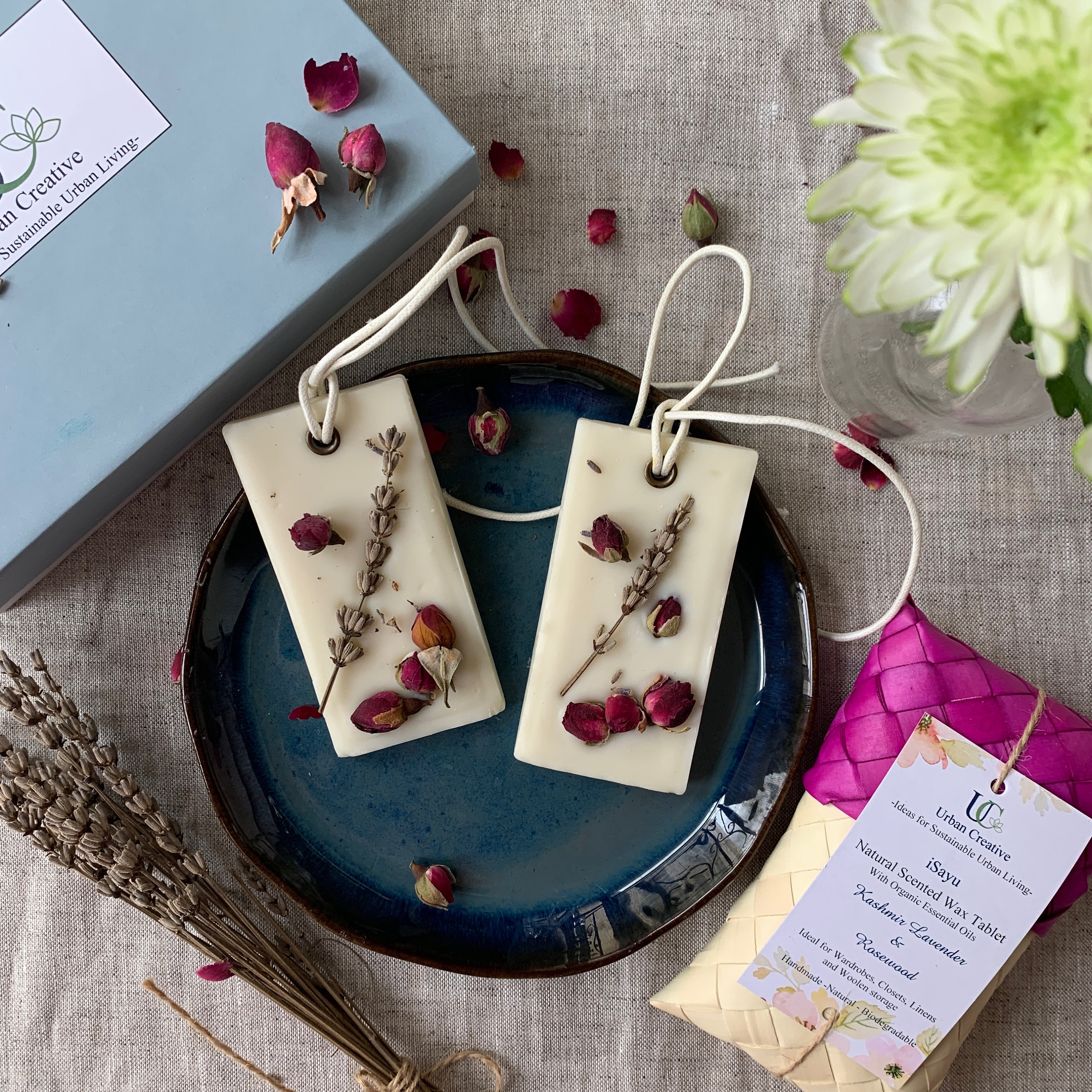 Scented Wax Tablets Lavender and Rosewood Made With USDA Certified