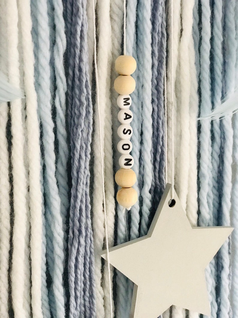 Personalised Baby Boy Blue Dream Catcher Shower Gift Nursery Etsy