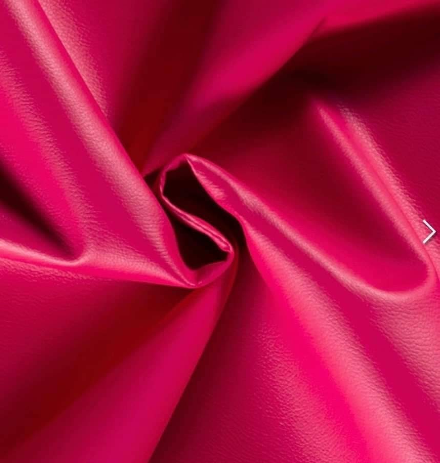 Bright Pink Faux Leather Imitation Leather Etsy