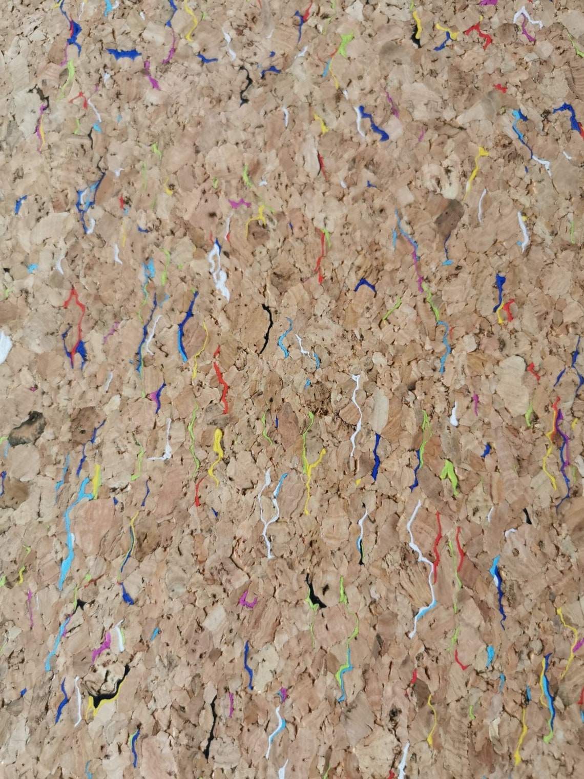 Rainbow Fleck Cork Vinyl Fabric From Portugal Etsy