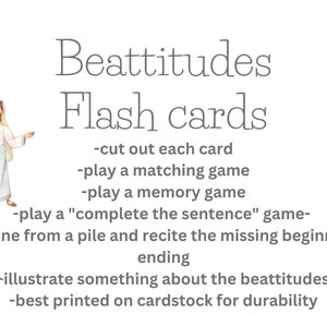 Beatitudes Flash Cards
