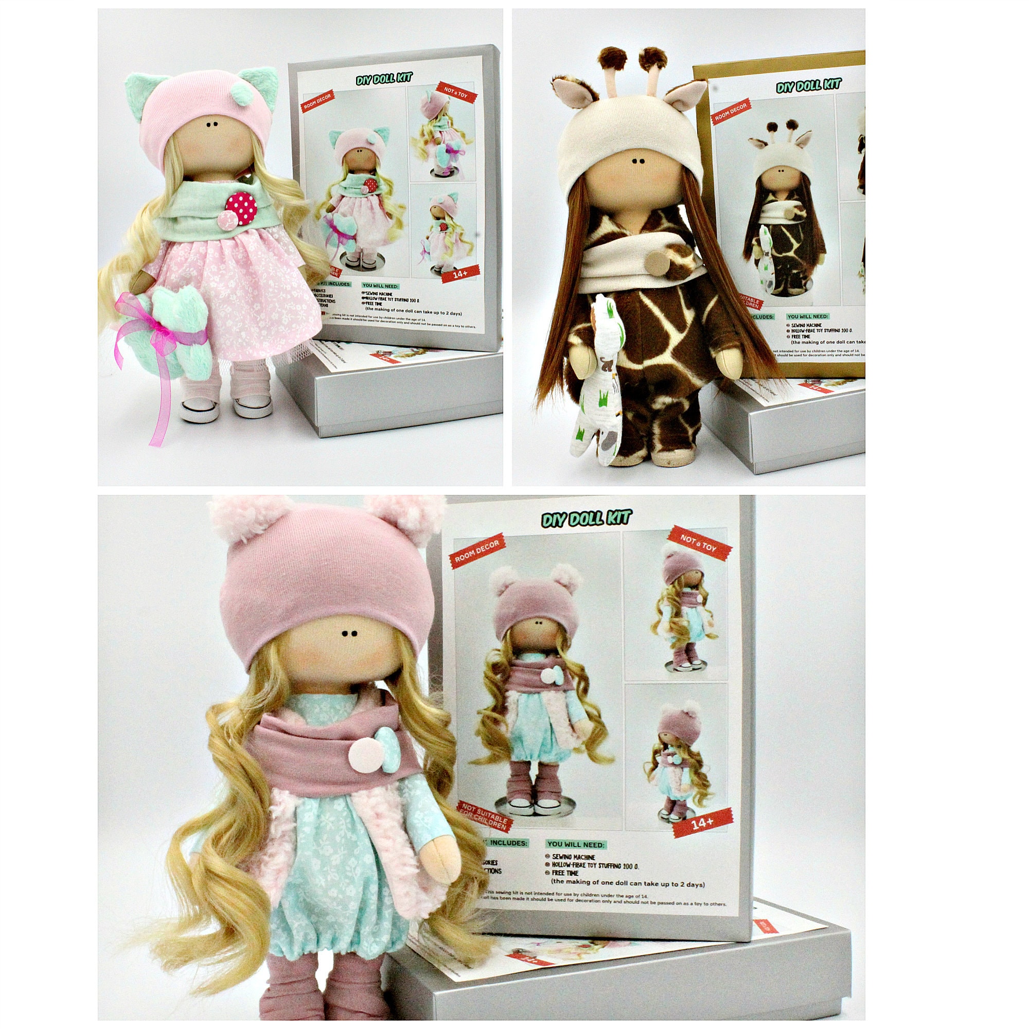 Diy Embroidery Doll Set For Kids, Townscloud DIY Embroidery Doll Set Ekomfo Diy Embroidery Doll Set Cartoon Animal Sewing Craft Kit