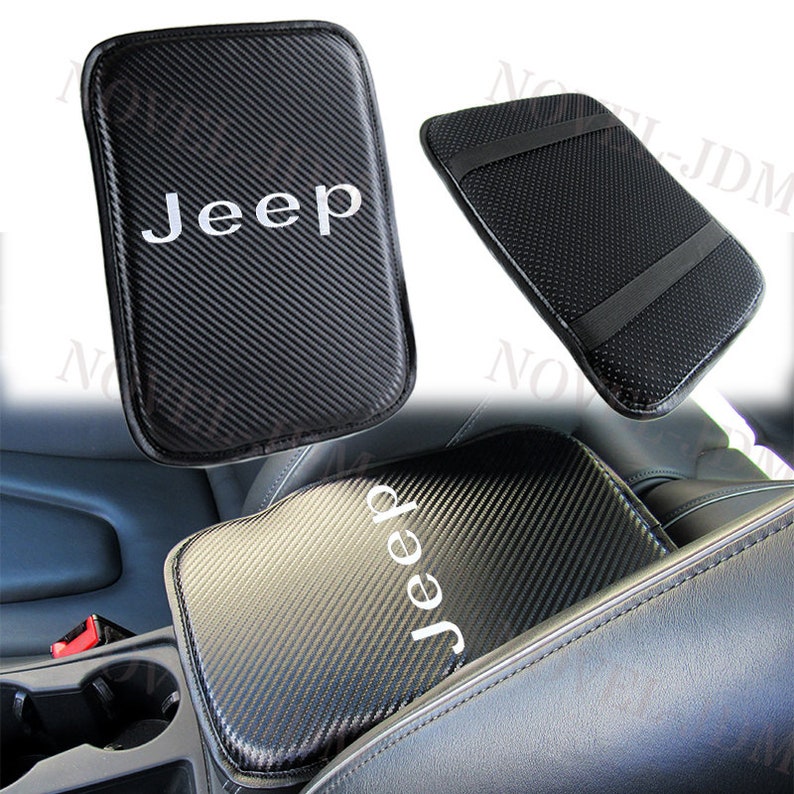 Seat Belt Cover For JDM NISMO Carbon Fiber Car Center Armrest Cushion Mat Pad