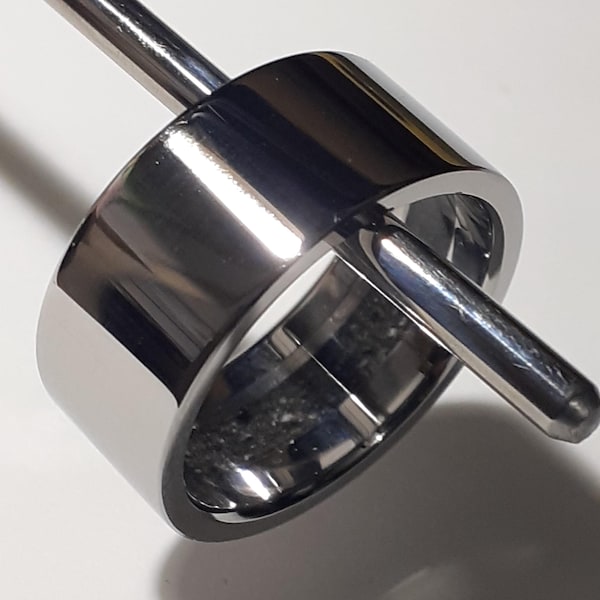 Anillo de cenizas de cremación de acero inoxidable hecho a mano: joyería conmemorativa