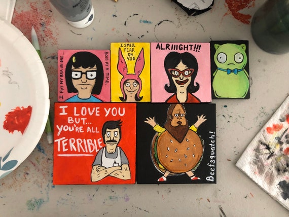 Tina Beltcher bobs burgers funny quote linoprint card