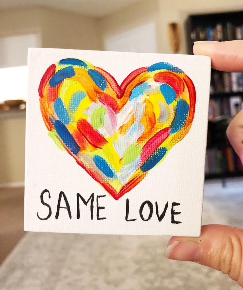 Custom Monogram Mini Canvas Painting Anniversary Gift Etsy New Zealand