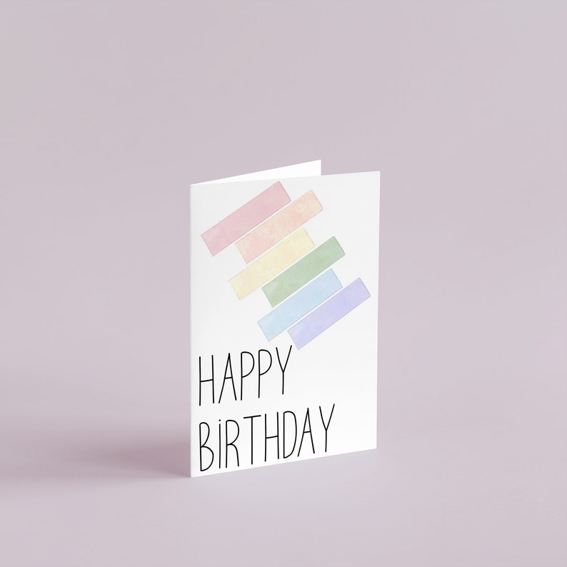 PRINTABLE Birthday Card LGBT Birthday Card Happy Birthday - Etsy