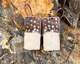 Enameled Copper Earrings