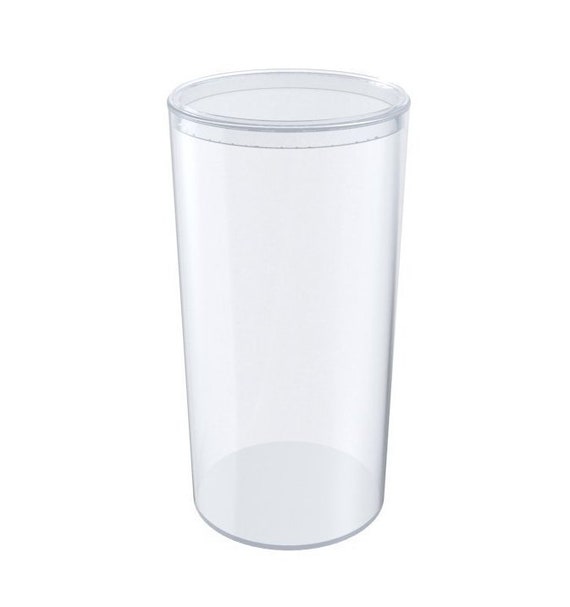 4 1/4 DIA X 8 1/2 Tall Clear Plastic Display or Storage Container