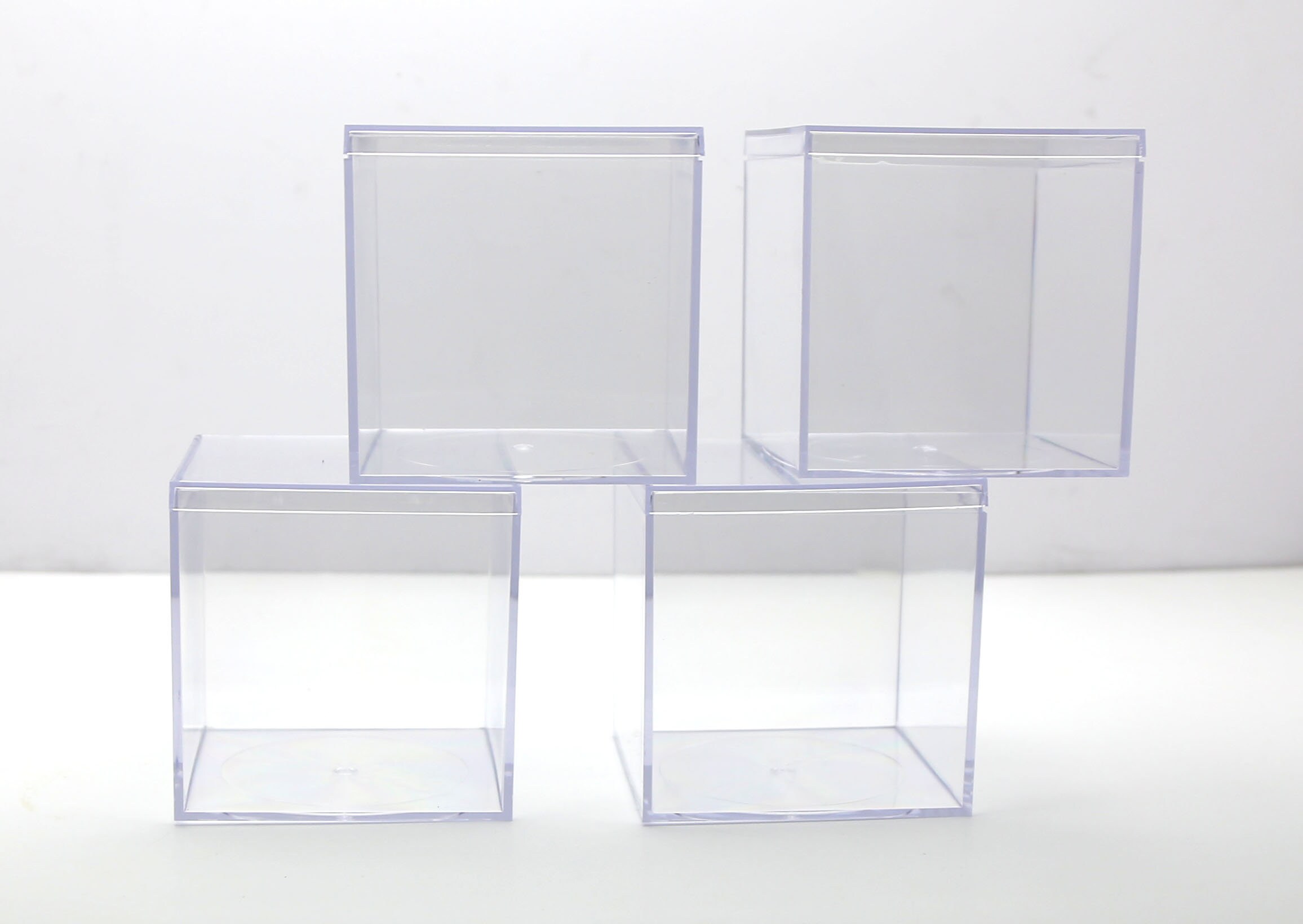 Buy 4 X 4 X 4 Clear Plastic Display or Storage Box Made in USA free  Shipping Online in India 