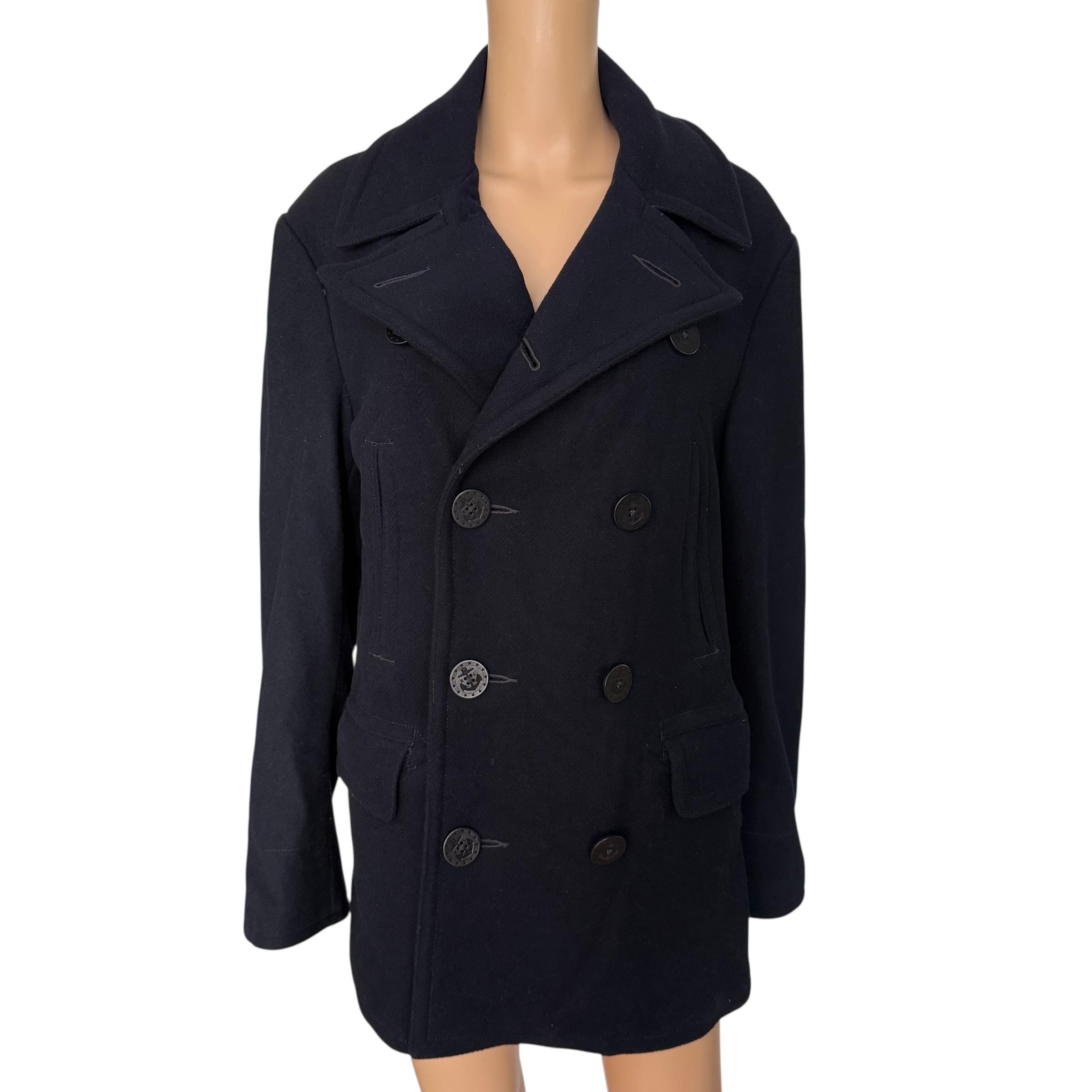 POLO Ralph Lauren Vintage 1910 Style Navy Peacoat 10 Button 13