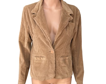 Star City vintage corduroy tan blazer jacket size L