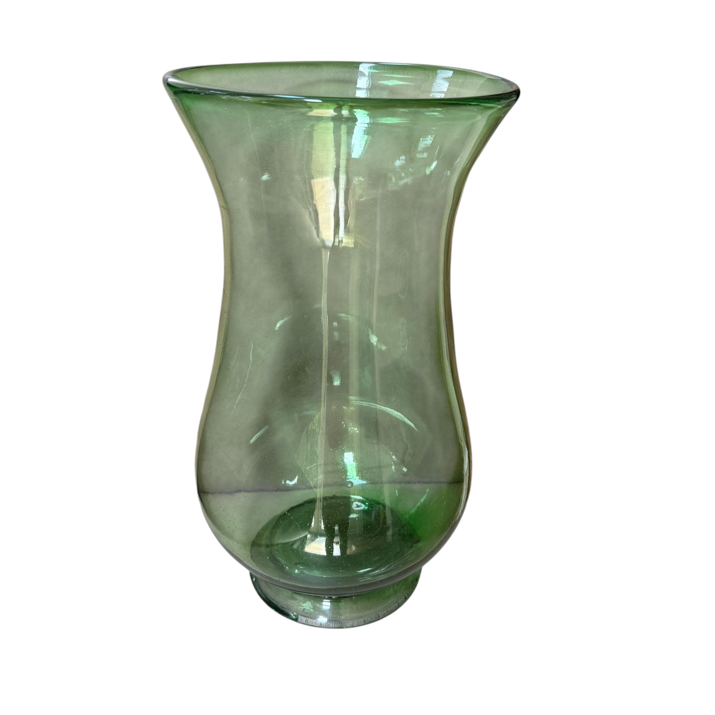 横山秀樹 宙吹き 皿① 緑 鉢 手吹き硝子 吹きガラス 泡 被せ 横山