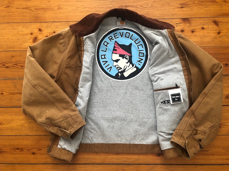 Bread and Roses Carhartt CUSTOMIZED One of a Kind US Made XL Etsy UK