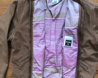 carhartt サンタフェジャケット　レッド　フェード　ダメージ　雰囲気 ヴィンテージ カーハート フェードレッド アステカ サンタフェ
