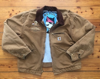 ジャケット・アウター 90'Carhartt blanket liner detroit jacket Vintage 90s Carhartt Detroit Blanket Lined Work Jacket Made