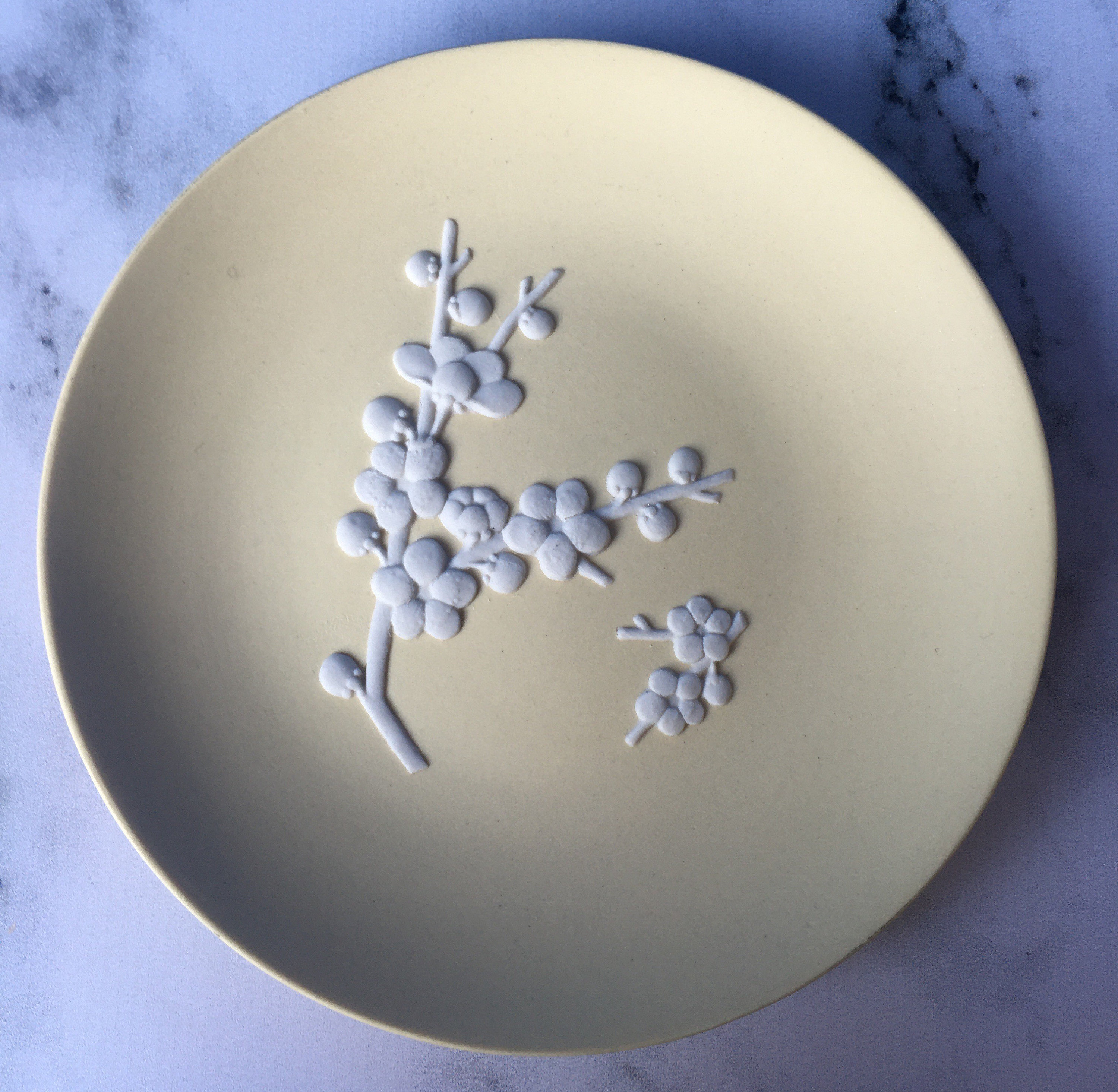 Wedgwood Jasperware yellow Prunus blossom dish Etsy