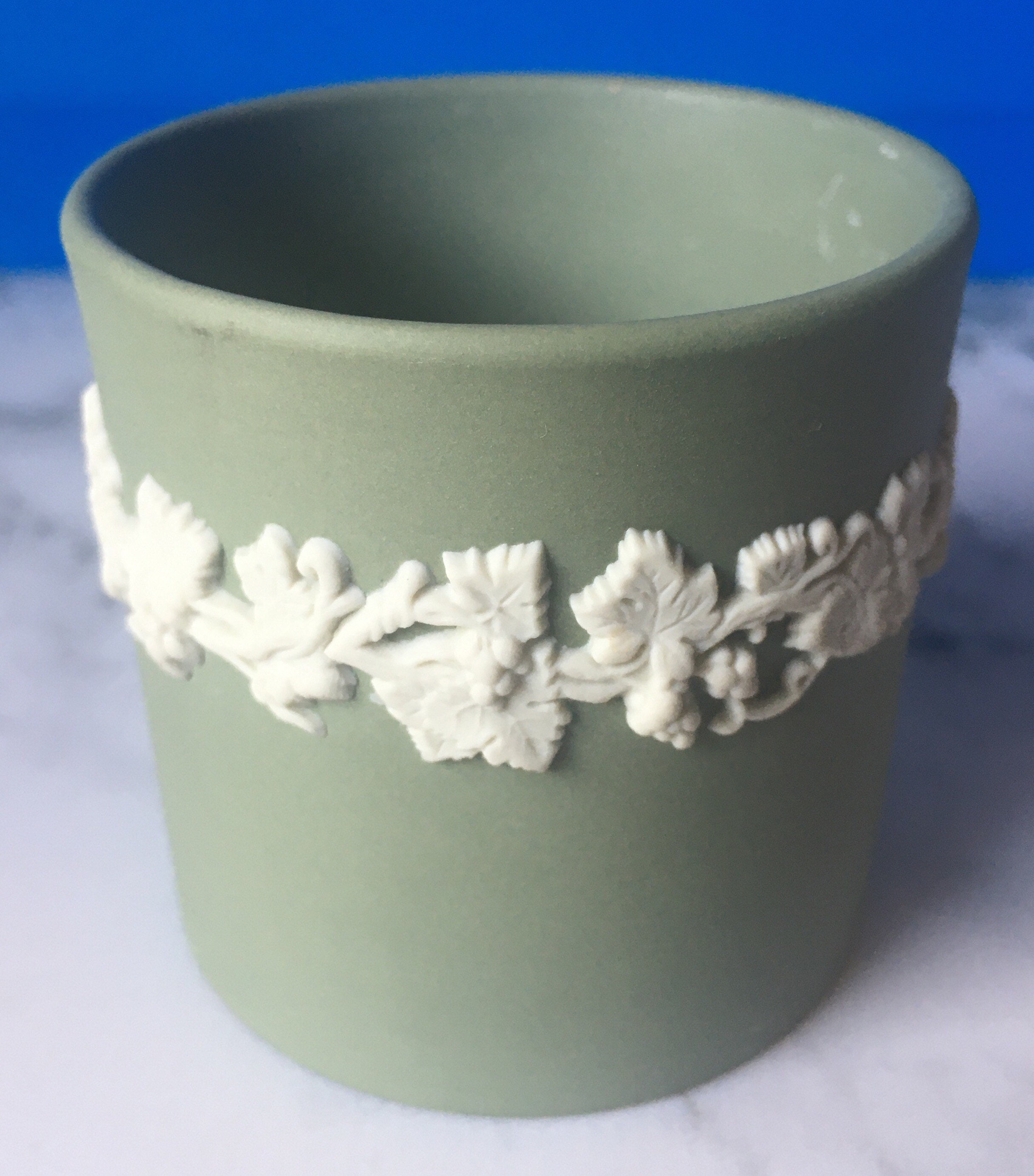 Small 6cm tall green Wedgwood Jasperware pot Etsy