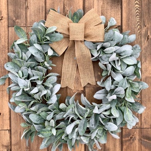 Lambs Ear Wreath, Greenery Wreath, Farmhouse Wreath, Spring wreath, Year Round Wreath, Front Door Wreath, Summer Wreath