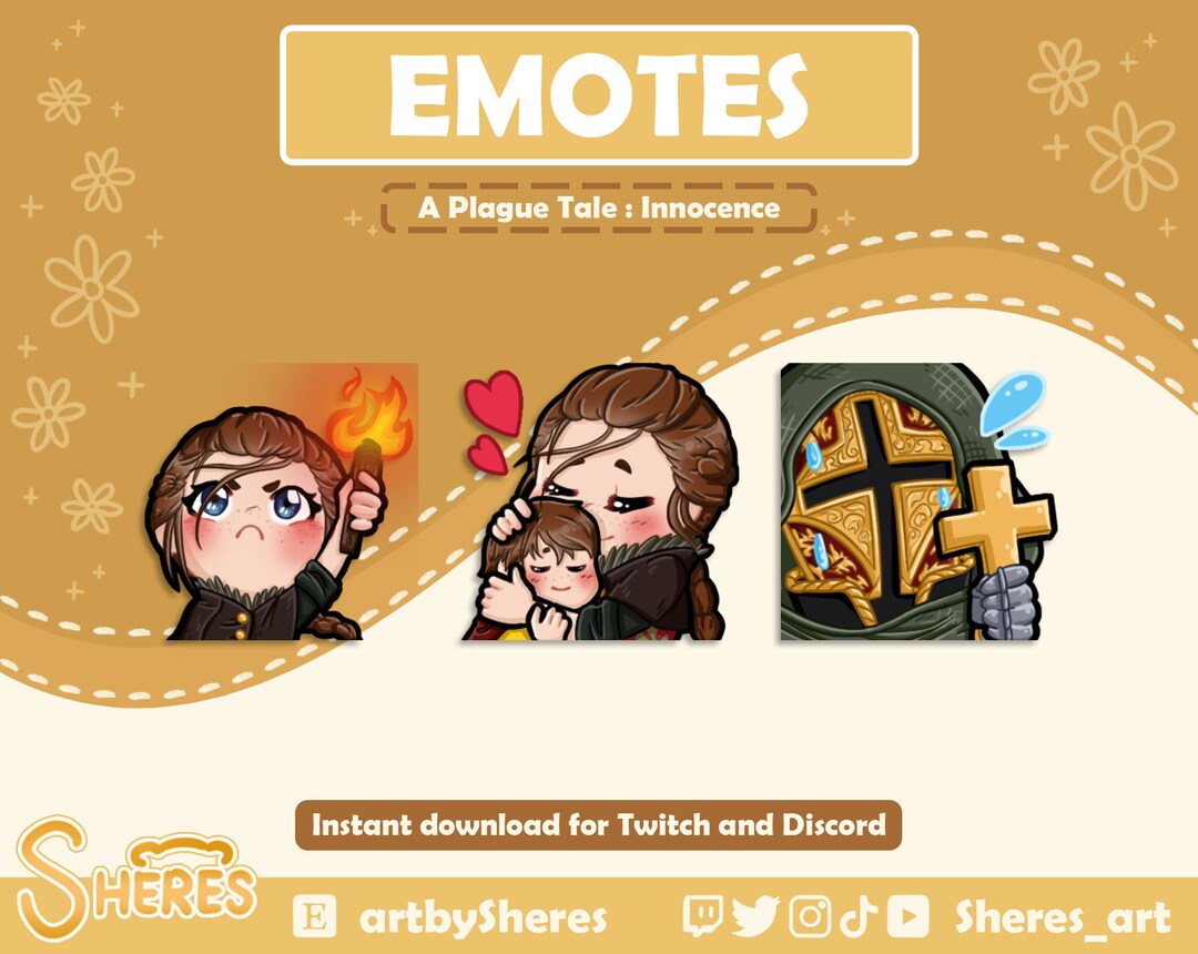 A Plague Tale: Innocence Amicia Hugo Nicholas Emotes - Twitch, Discord ...