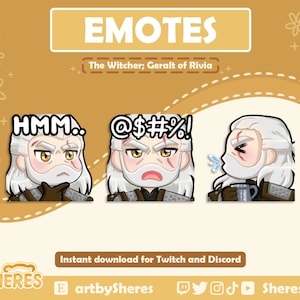 Geralt Witcher-Emotes – Twitch, Discord, YouTube