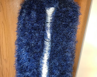 Blue Extra Furry Scarf