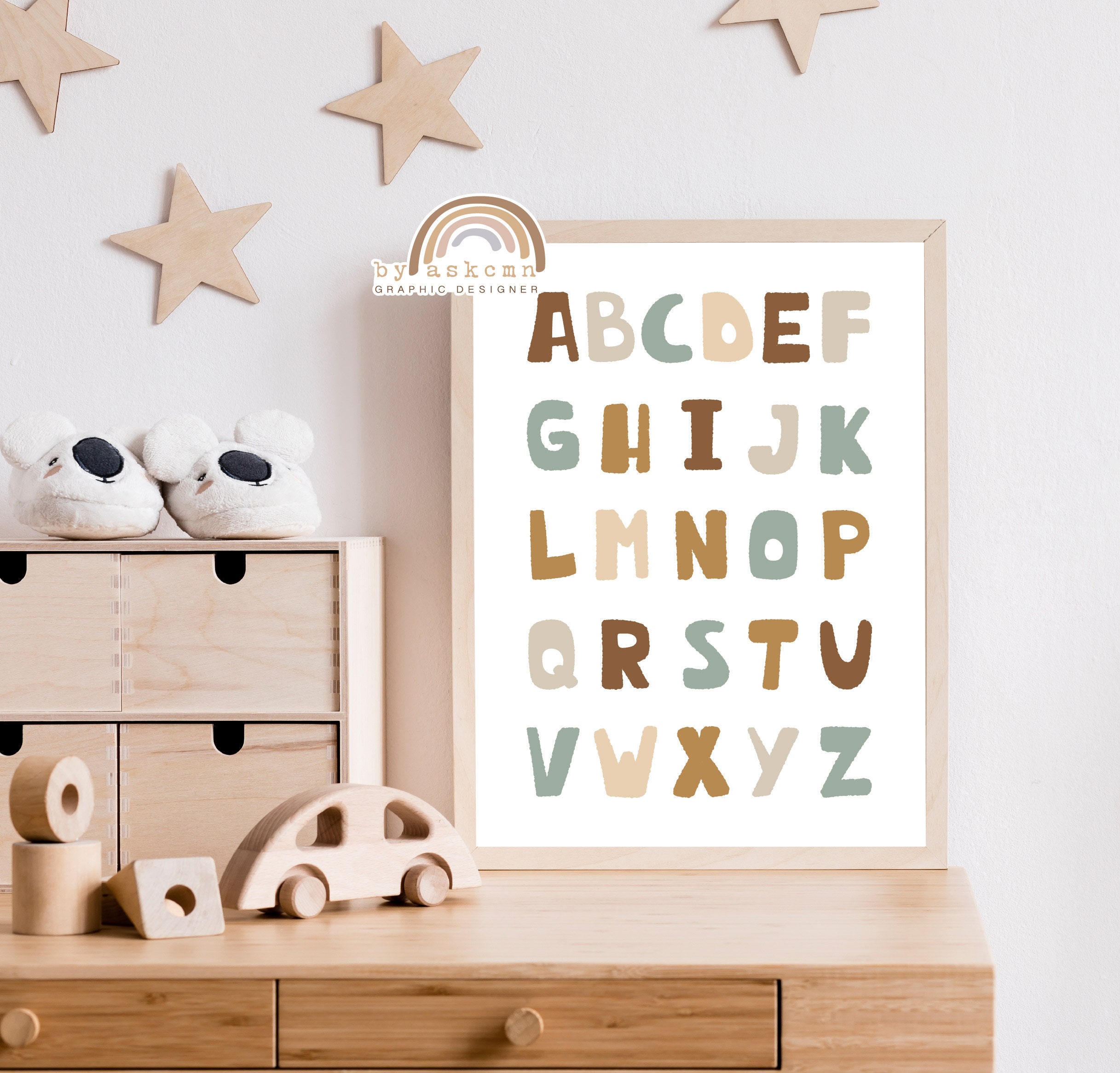 Alphabet Nursery Wall Art, Baby Room Poster, Wall Art Prints, Kids Room ...