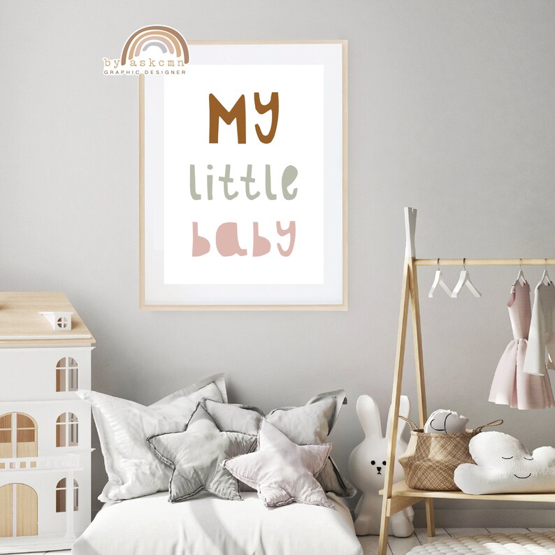 Instant Download Neutral Rainbow Art Baby Room Poster Quote Printable Poster Boho Wall Art Nursery Print Art Rainbow Wall Decor Print