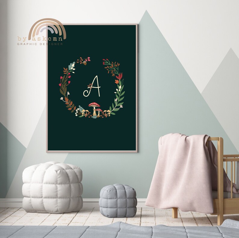 Custom Printable Letter, Letter Wall Decor, Nursery Wall Decor, Baby