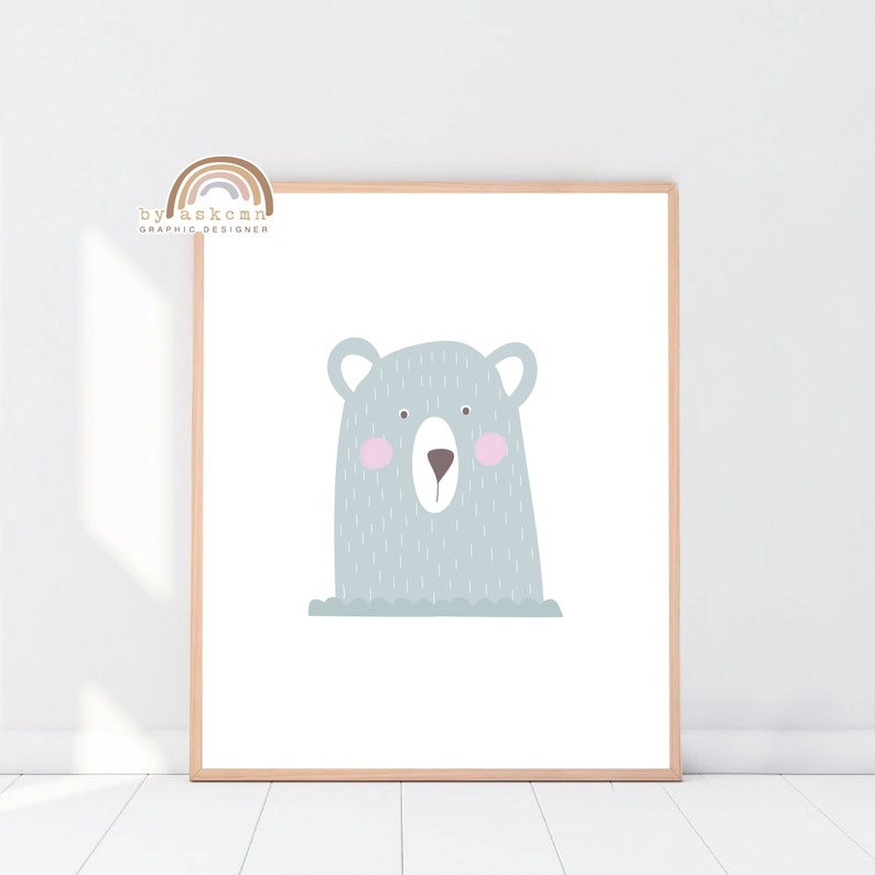 Neutral Nursery Printable Art, Baby Animal Print, Baby Room Poster ...