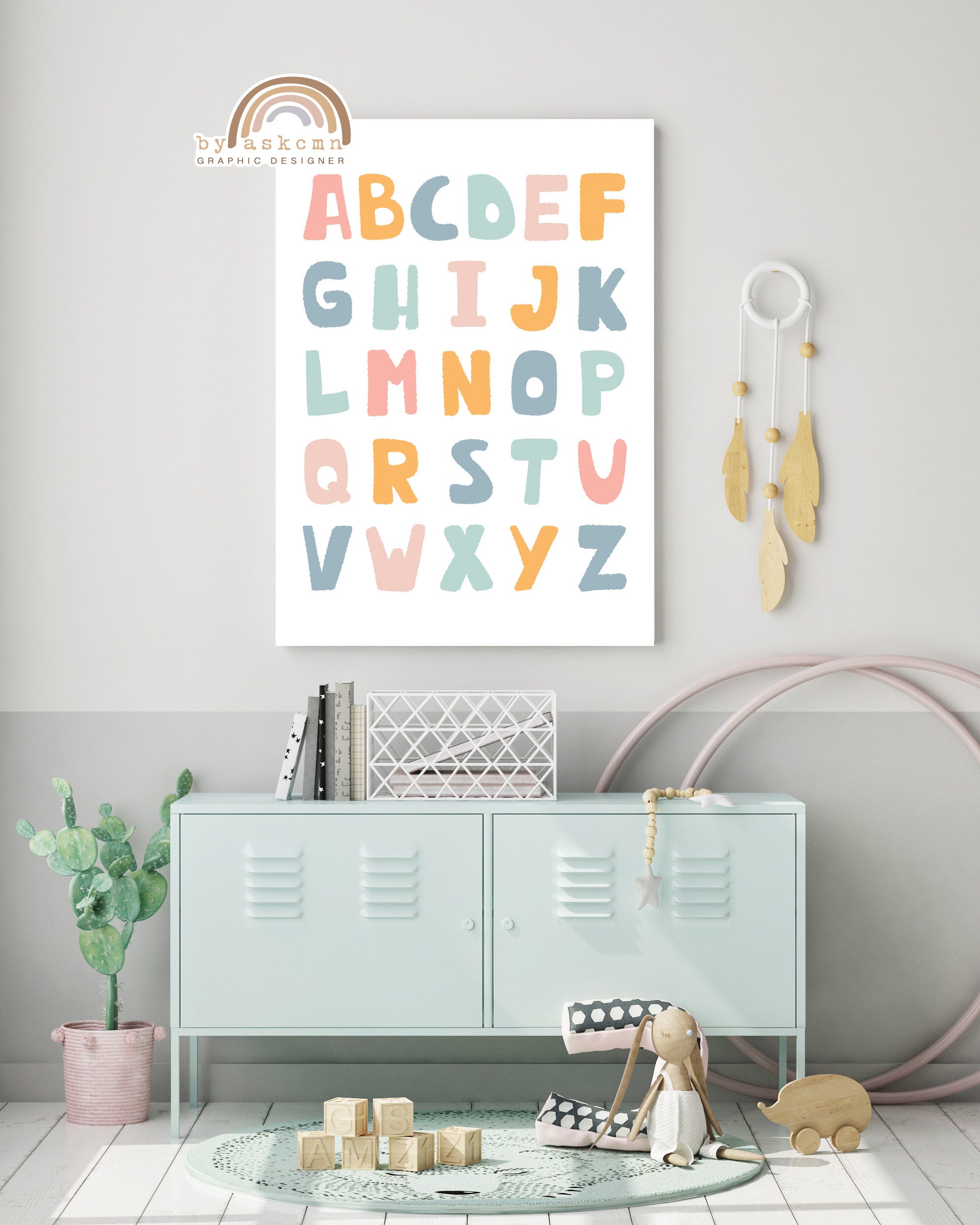 Alphabet Nursery Wall Art Baby Room Poster Wall Art Prints - Etsy