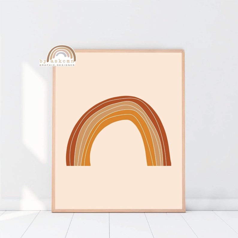 Boho Nursery Kids Wall Art Abstract Rainbow Print Rainbow Blush Pastel Nursery Decor Neutral Rainbow Art Good Vibes Only Print