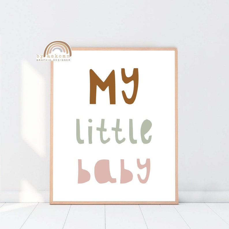 Instant Download Neutral Rainbow Art Baby Room Poster Quote Printable Poster Boho Wall Art Nursery Print Art Rainbow Wall Decor Print