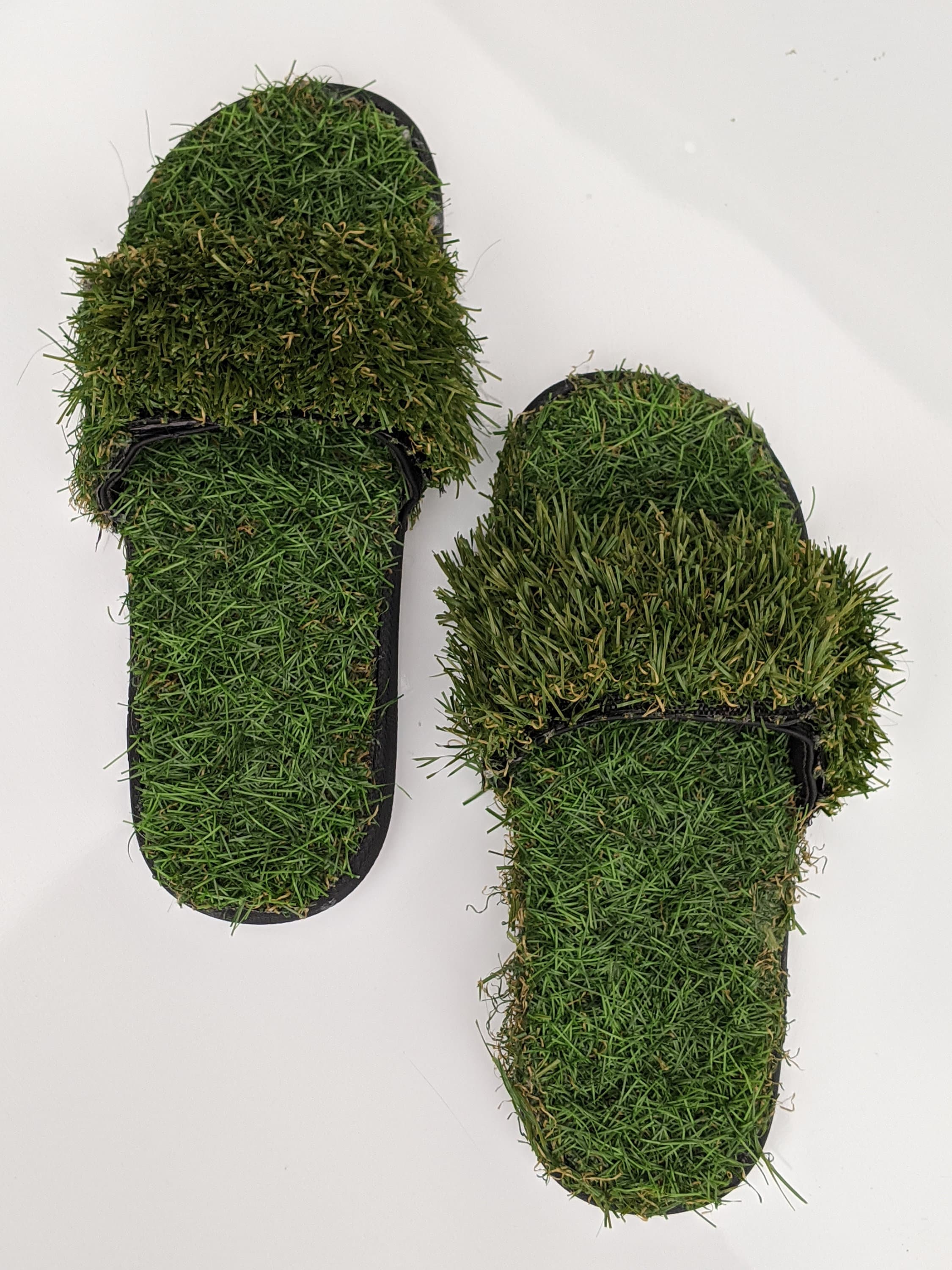 PLANT GRASS SHOES: Grass Astro-turf Slides Shoes (womens Sizing