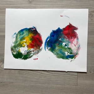 09Apr2023 #15 multicolor breast art acrylic painting nipple print