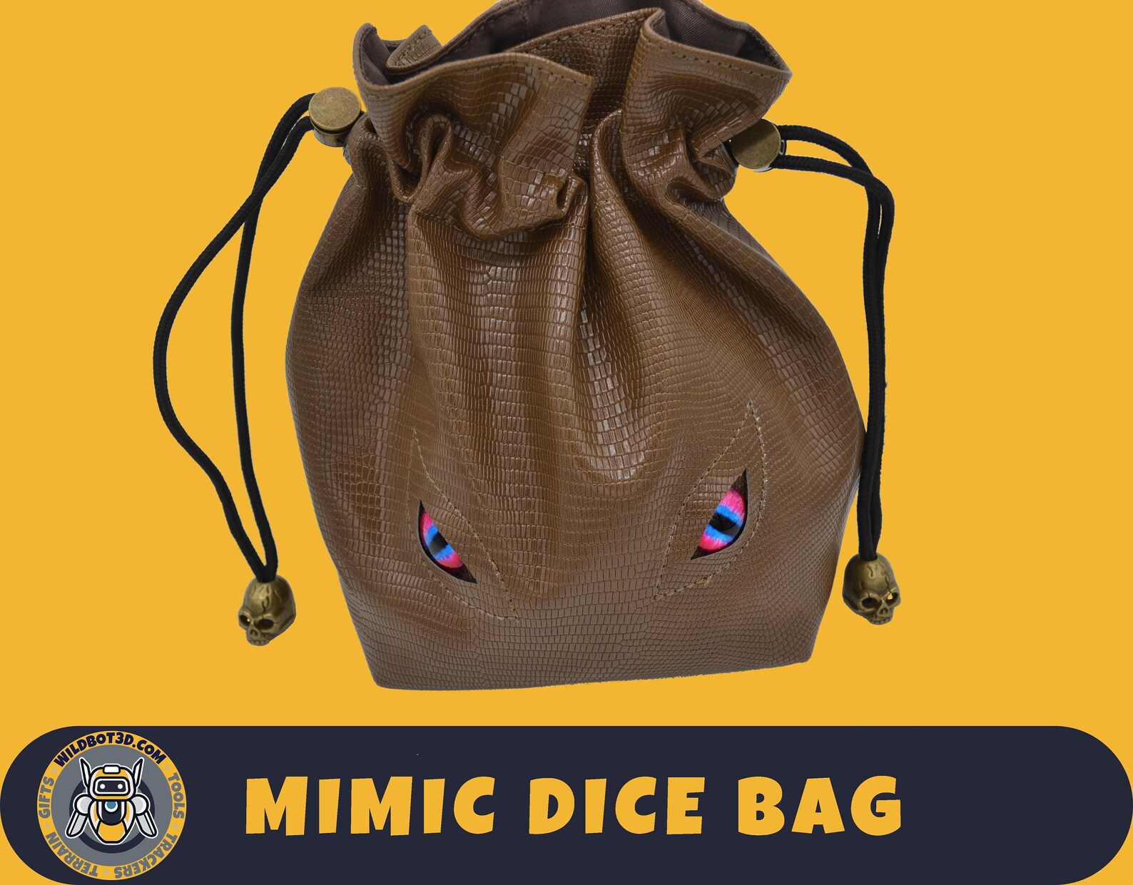 Mimic Dice Bag with Pockets DnD Dice Bag Monster Dice Etsy