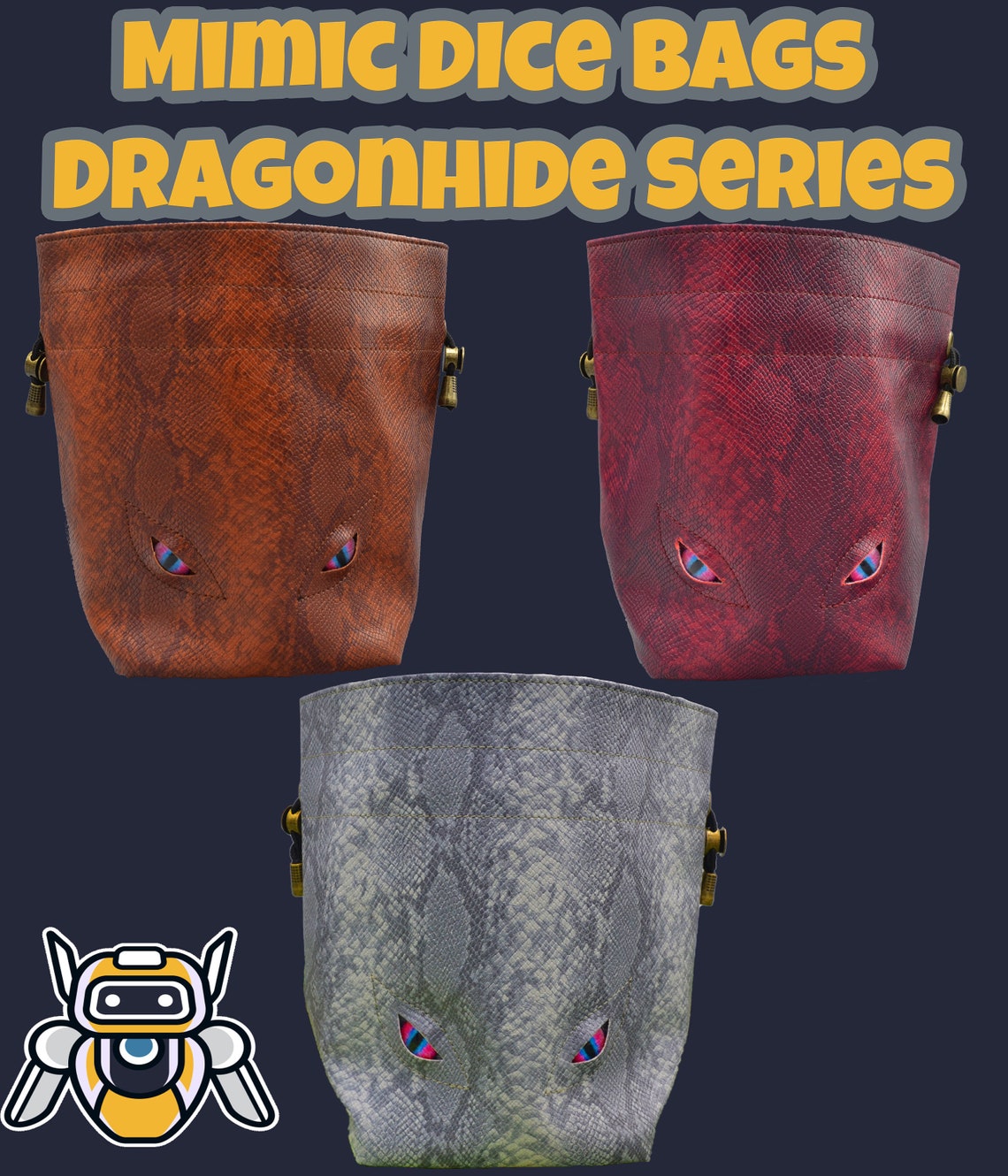 Mimic Dice Bag with Pockets DnD Dice Bag Monster Dice Etsy