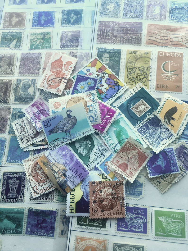 30 Worldwide Surprise Postage Stamp Lot package of Used Etsy Canada