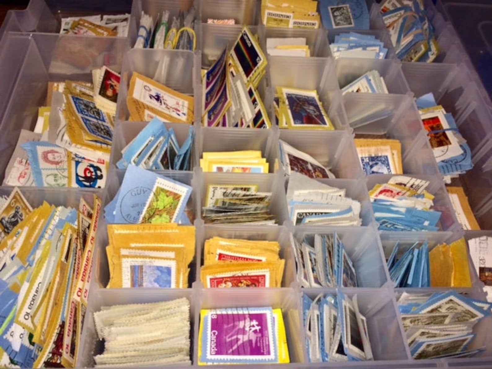Canada Postage Stamp Lot -25 Used, on Paper Vintage Stamps for Stamp ...