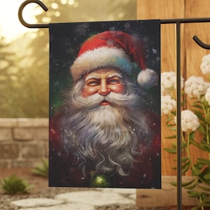 Santa Claus Small Garden Flag - Spread Holiday Cheer in Your Outdoor Space
