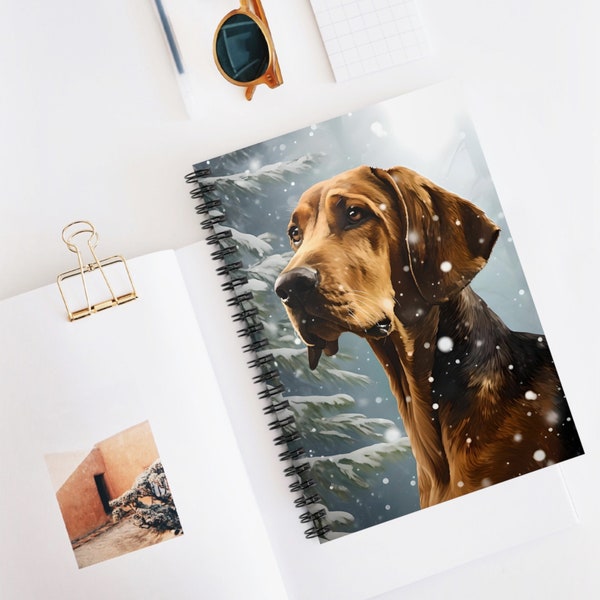 Coonhound Spiral Notebook - Ruled Line, School supplies, teacher gift, stocking stuffer