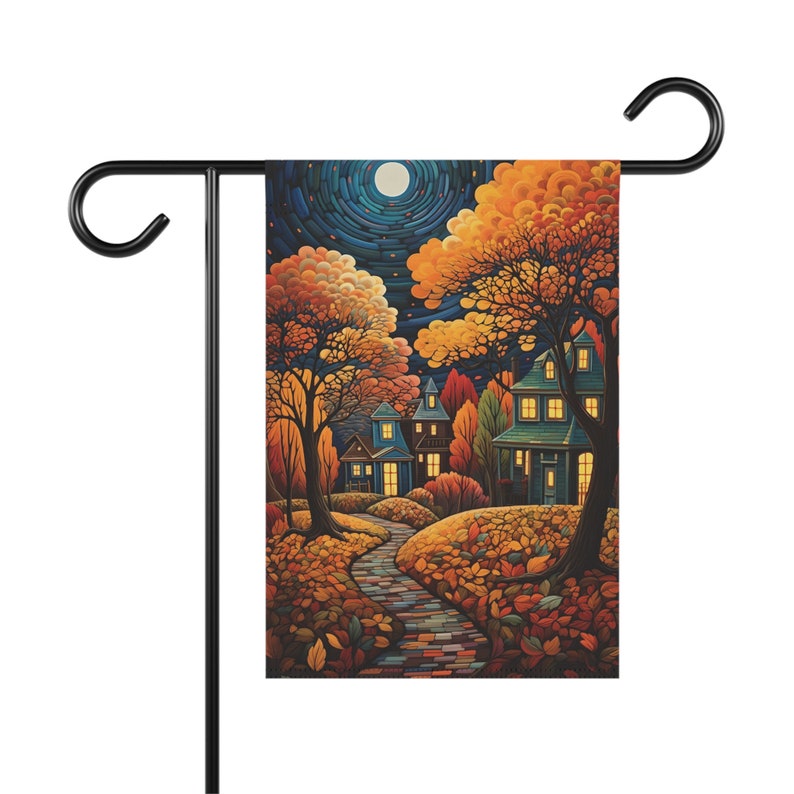 Fall Harvest Neighborhood Flag, Fall flag, Autumn Garden Flag, Outdoor decor, Small Garden Flag, Housewarming Gift, House Flag Bild 4