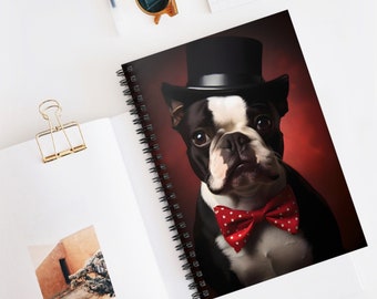 Boston Terrier Spiral Notebook - Ruled Line, Journal, Dog Lover Gift