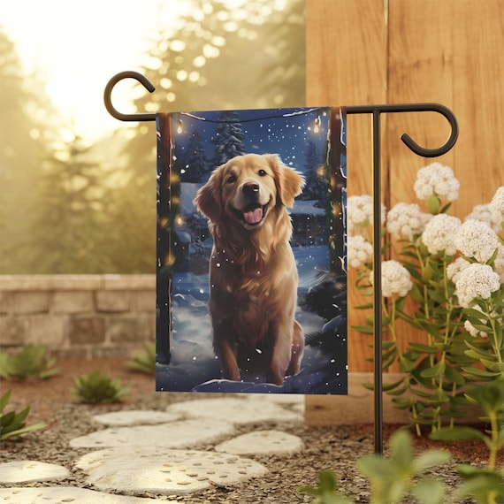 Golden Retriever Garden Flag - Swirl Golden Retriever Garden Flag - Swirl