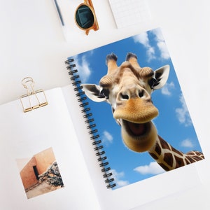 Cute Giraffe Design Spiral Notebook for Office - Ruled Line Journal, Journal Gift, Personalized gift, Office Decor