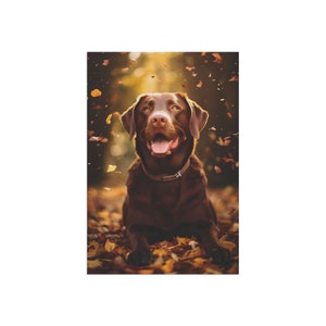 Chocolate Labrador Garden Flag, Fall flag - Perfect for Dog Lovers and Autumn Enthusiasts, Dog Flag, Outdoor Decor, Personalized Flag image 7