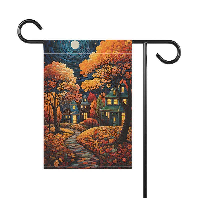 Fall Harvest Neighborhood Flag, Fall flag, Autumn Garden Flag, Outdoor decor, Small Garden Flag, Housewarming Gift, House Flag Bild 5