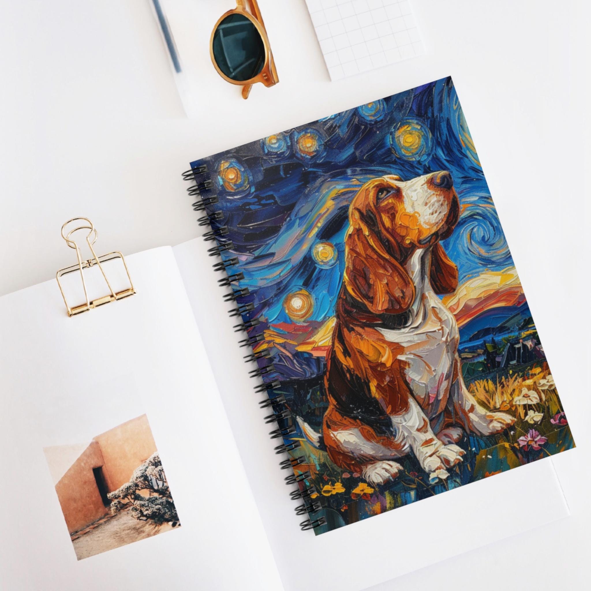 Basset Hound Starry Night Journal, Spiral Notebook for Dog Lovers, Dog  Lover gift, College gift, teacher gift, Basset hound lover gift